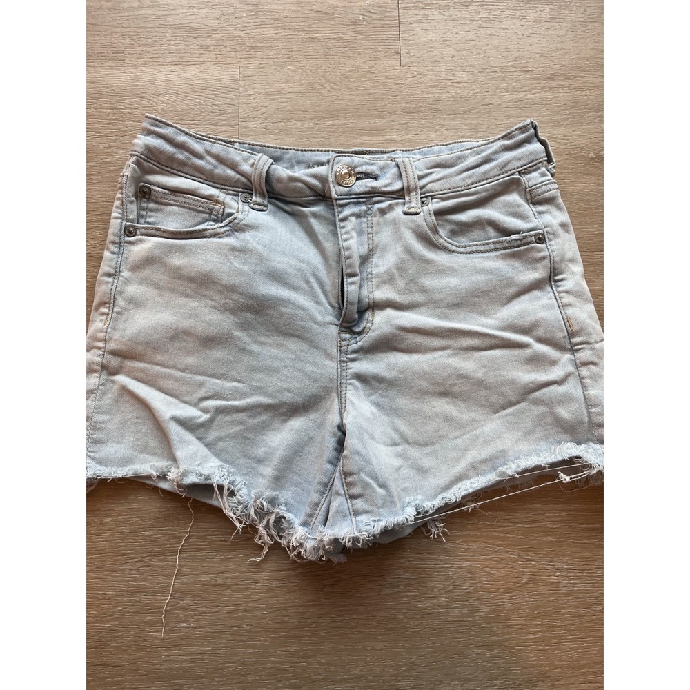 American Eagle Outfitters Denim Shorts Womens 10 Blue Cotton Stretch Mid Rise